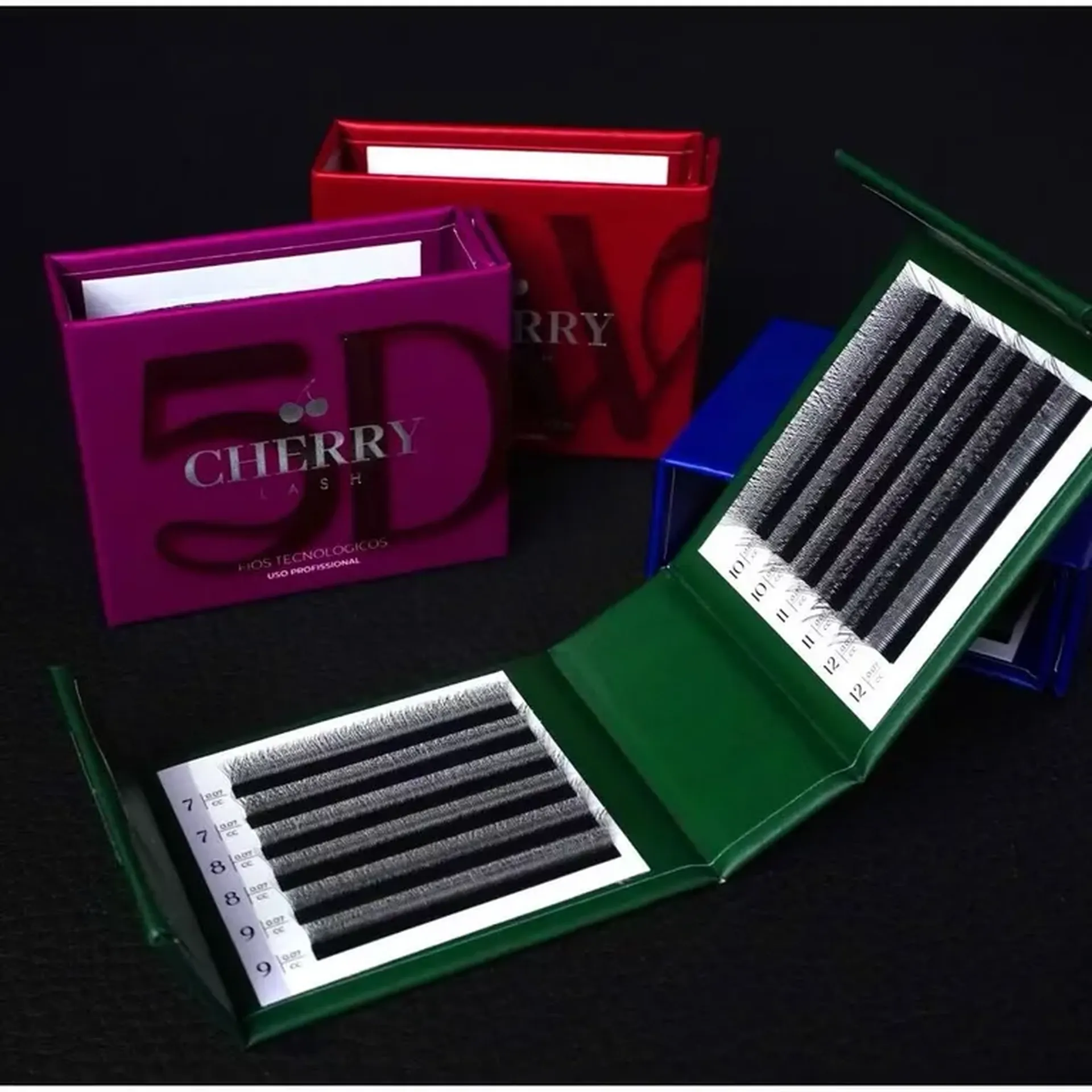 Foto de Cílios Cherry 4D Curv M Mix 7-12 [Cód:0436]