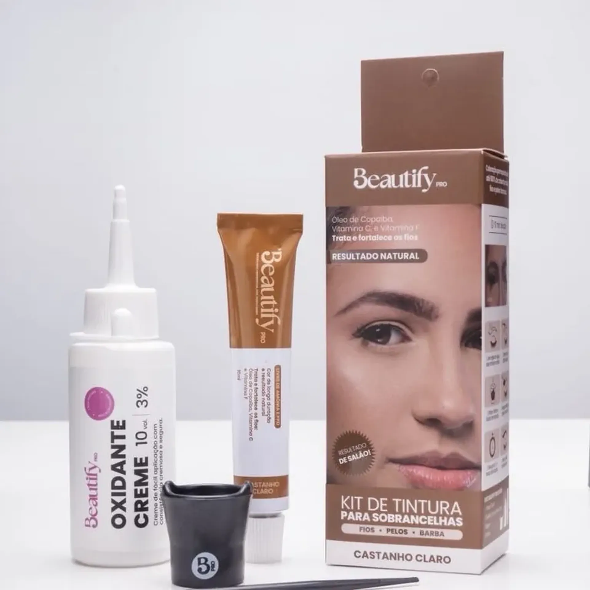 Foto de Kit de Tintura Beautify - Castanho Claro [Cód:0404]